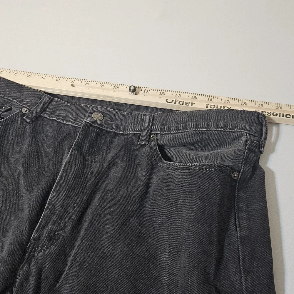 Levis 505 Straight Leg Regular Fits 38x31 Black Classic Denim Jeans‎
